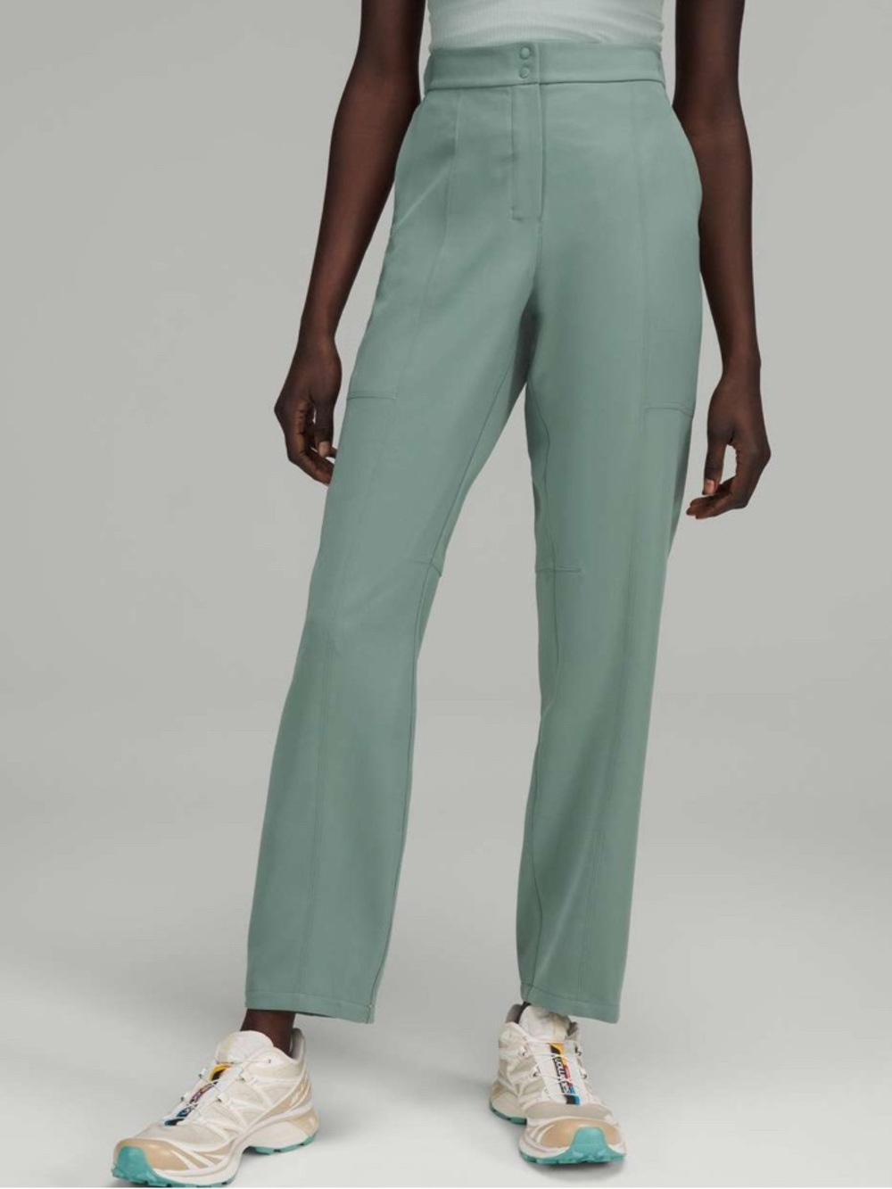 Lululemon Dynamic Days Pant Travel Woven in Tidewater Teal Size 30